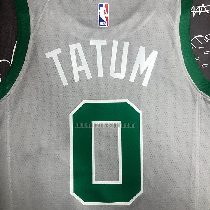 Camiseta Boston Celtics Jayson Tatum NO 0 Ciudad 2018-19 Gris